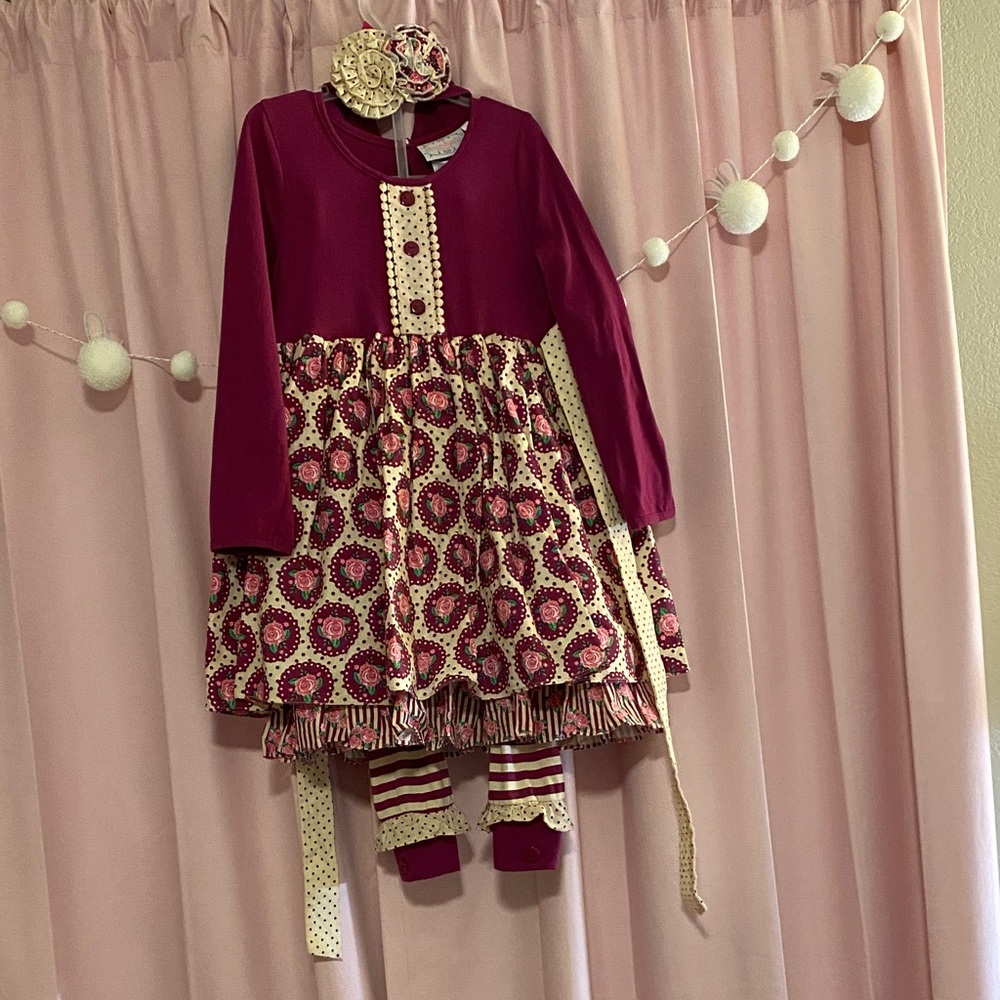 Charming Plumb and Cream Kids Matching Set